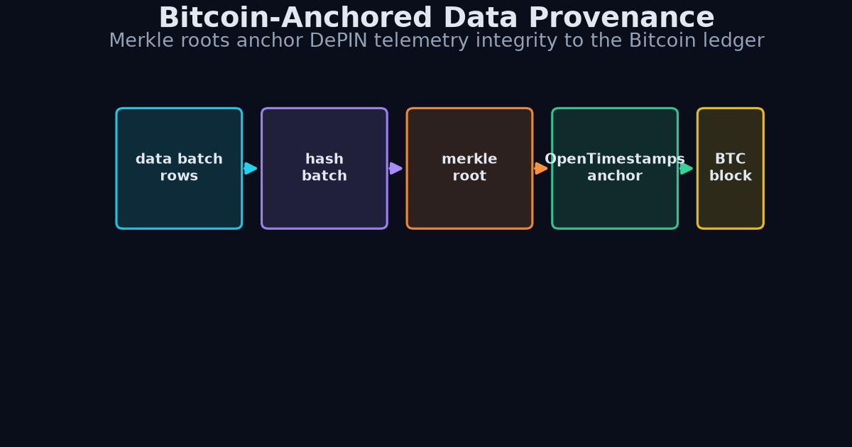 Bitcoin-anchored provenance chain