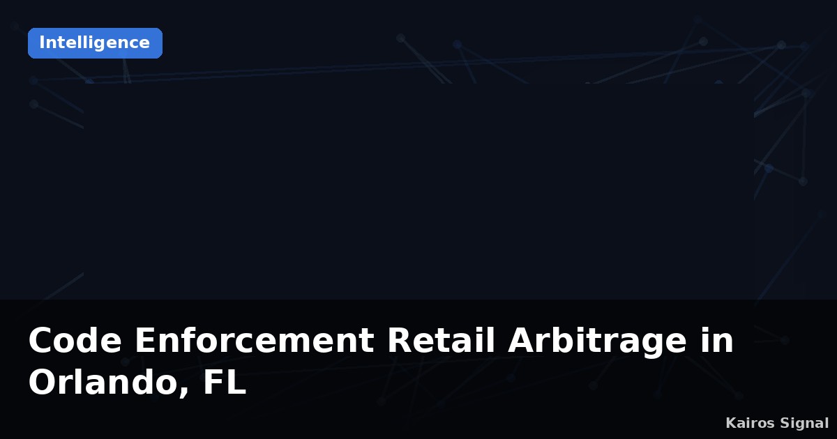 Code Enforcement Retail Arbitrage in Orlando, FL