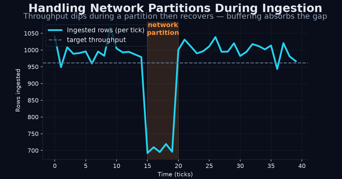 Network partition ingestion chart