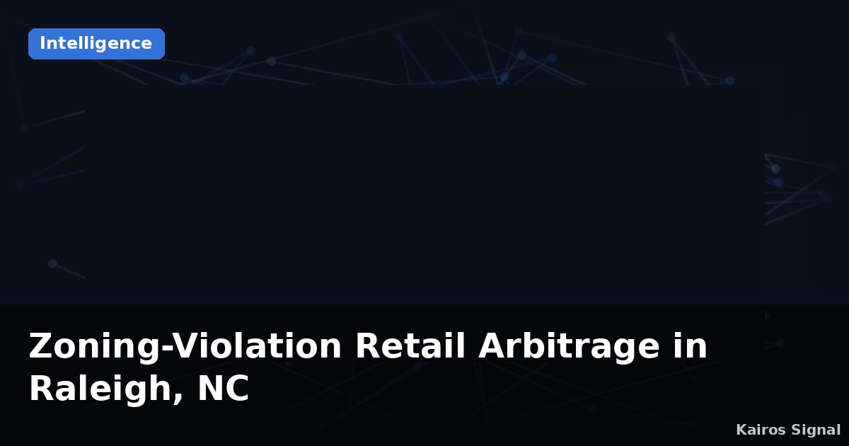 Zoning-Violation Retail Arbitrage in Raleigh, NC